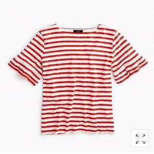 J Crew Ruffle-sleeve T Shirt